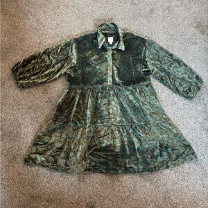 Anthropologie Maeve Bettina Velvet Tiered Mini Dress - XL